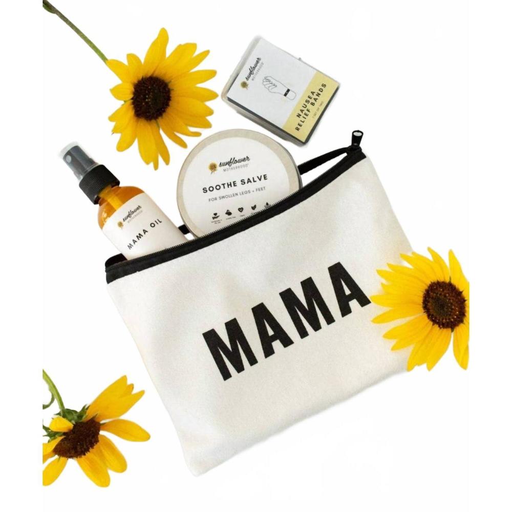 NEW SUNFLOWER MOTHERHOOD pregnancy mama pouch bundle gift set in beige